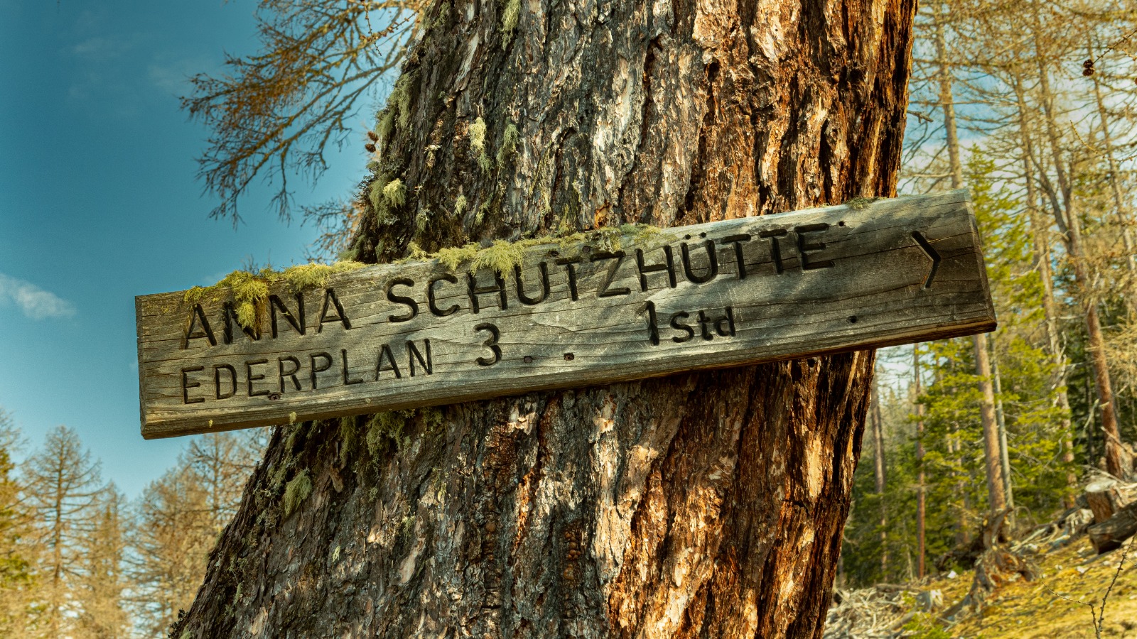 Wegschild Anna Hütte